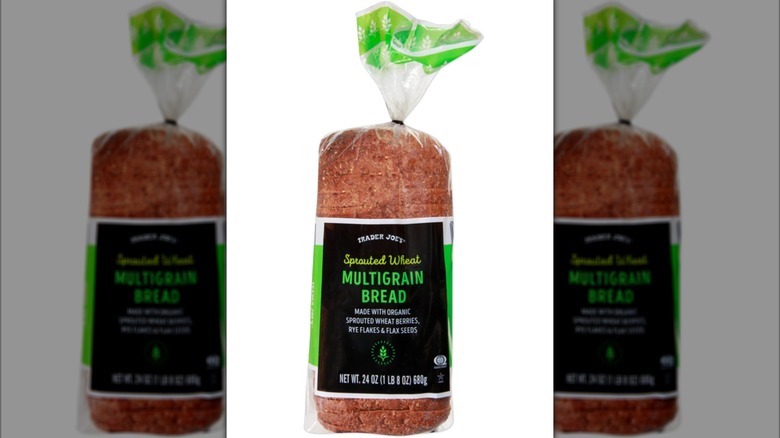 Trader Joe's bread on white background