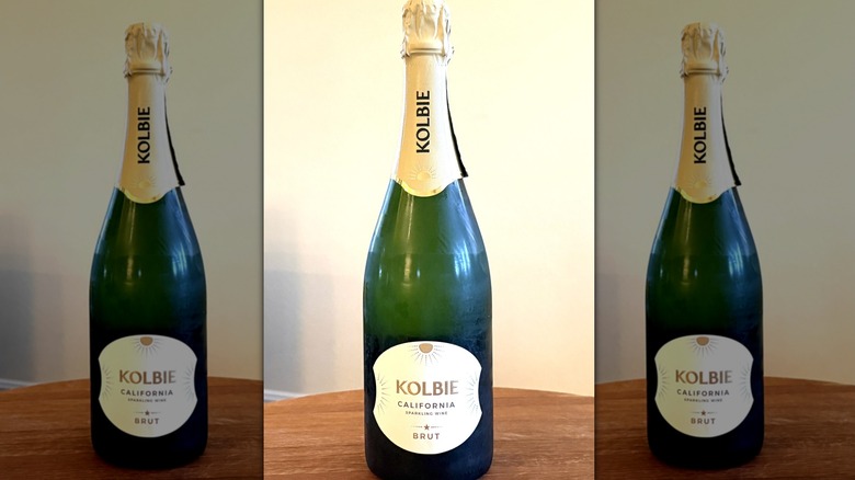 Bottle of Kolbie Sparkling Wine from Aldi