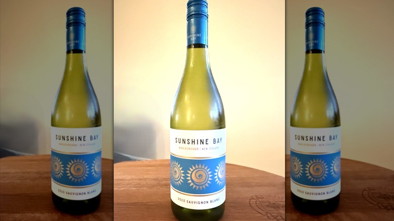 Bottle of Sunshine Bay Sauvignon Blanc from Aldi