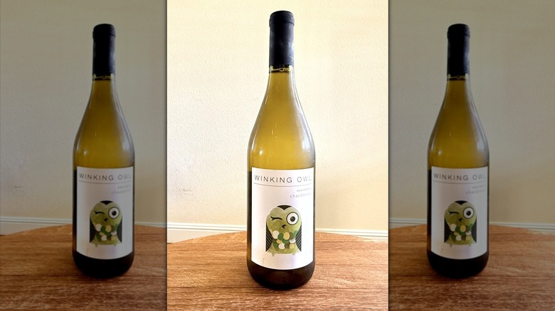 Bottle of Winking Owl Chardonnay from Aldi