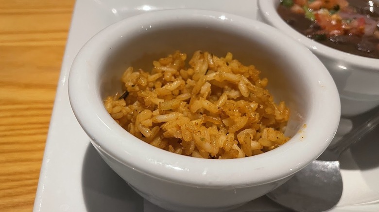 A bowl of Mexican rice from Chili's