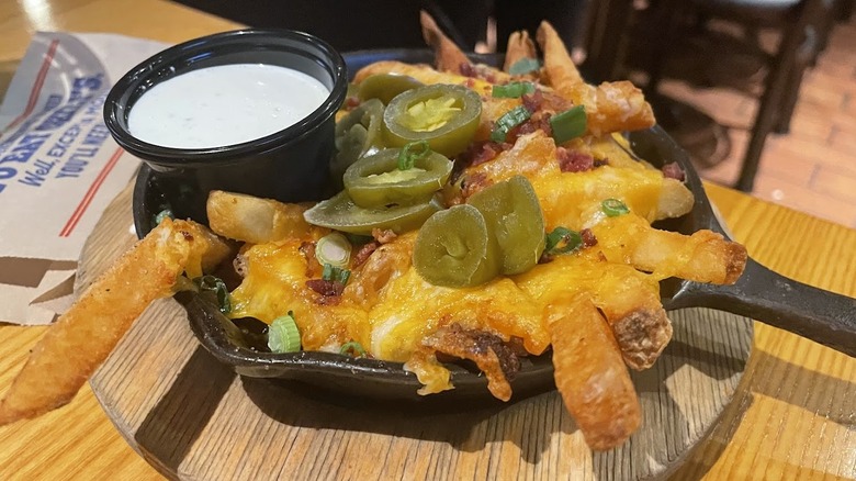 A plate of Texas cheese fries from Chili's