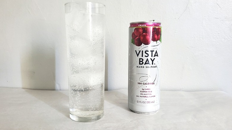 Vista Bay grape hard seltzer with its package