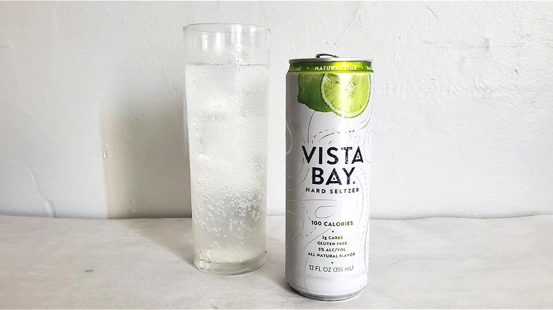Vista Bay natural lime hard seltzer with its package