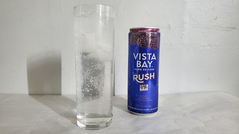 Vista Bay Rush blackberry hard seltzer with its package