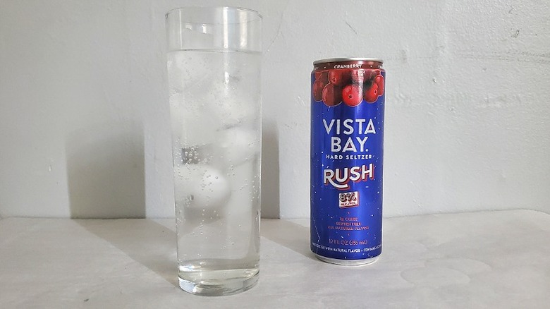 Vista Bay Rush cranberry hard seltzer with its package