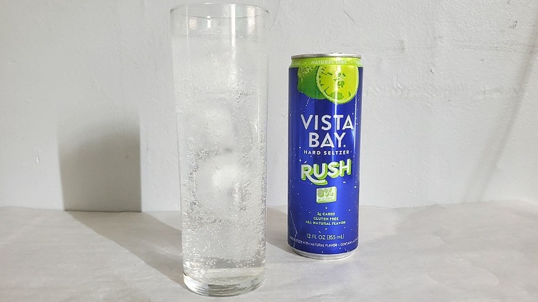 Vista Bay Rush natural lime hard seltzer with its package