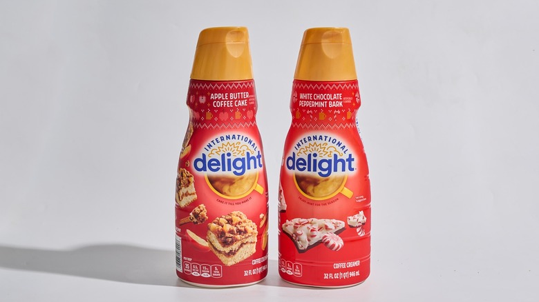 International Delight coffee creamers side by side on a table