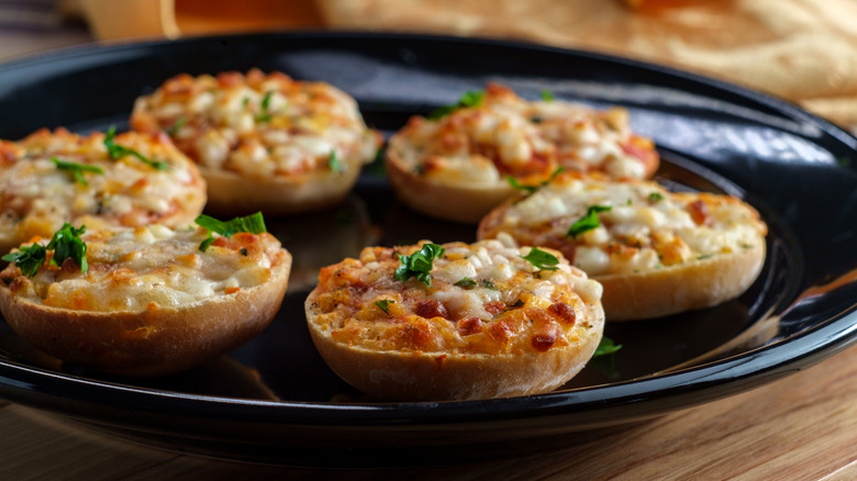 A plate of Bagel Bites
