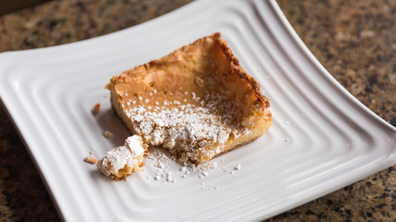 A plate of gooey butter cake