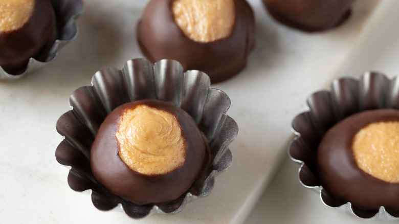Buckeye candies in tins