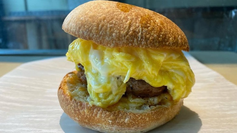 chorizo, egg, and cheese