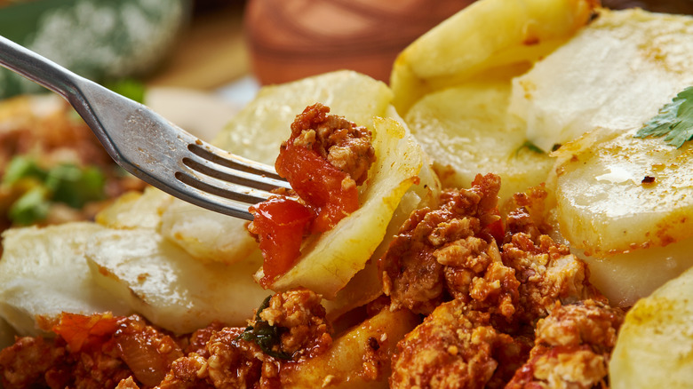 Ground beef and potatoes