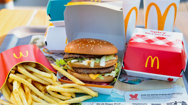 McDonald's meal on tray