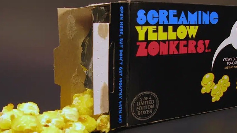 A box of Screaming Yellow Zonkers