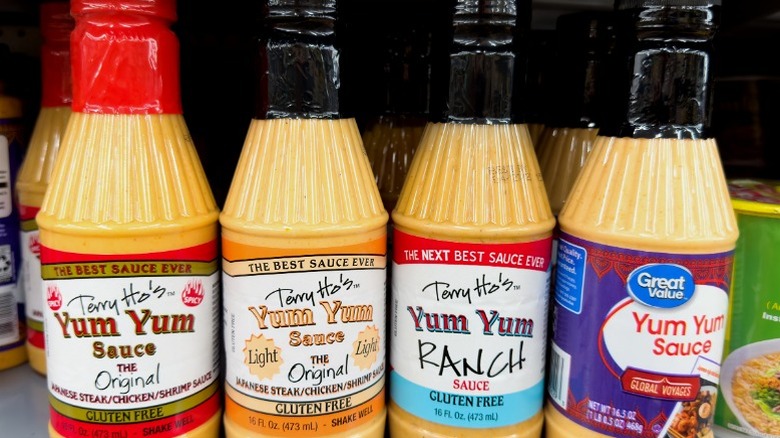 Terry Ho's Yum-Yum sauces on store shelf