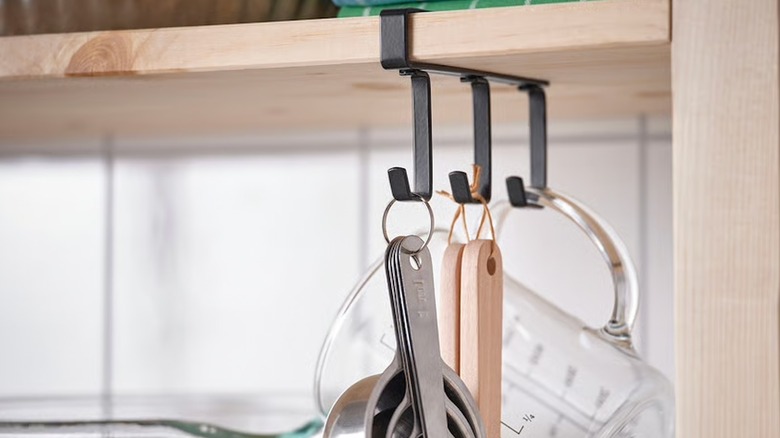 bright kitchen with shelves