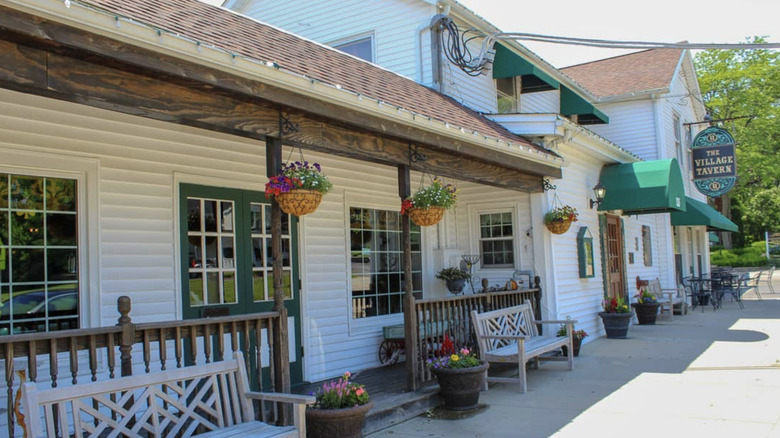 Outside patio of The Village Tavern.