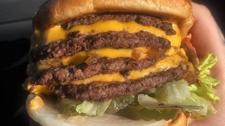 a 4x4 burger from the In-N-Out fast food burger chain
