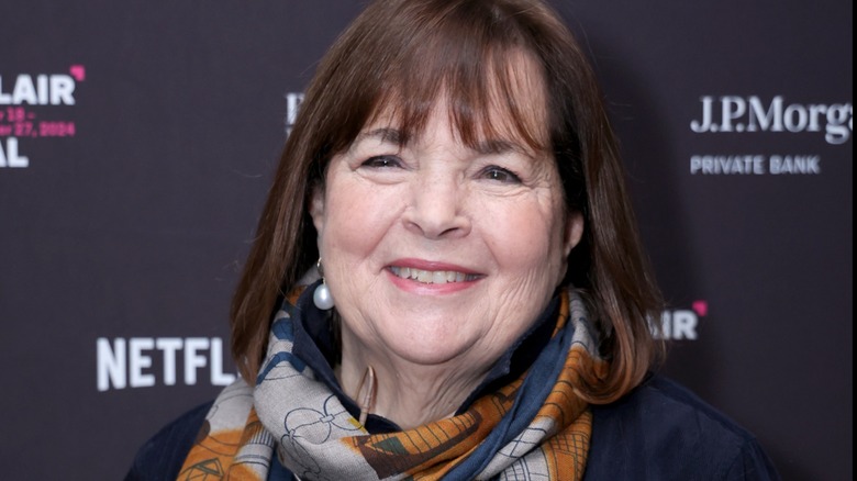 Up close head shot of celebrity chef Ina Garten.