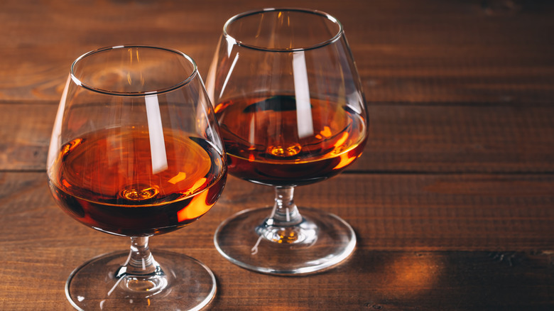 two glasses of cognac