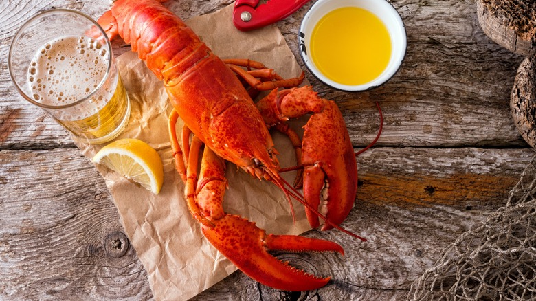 Lobster on a platter