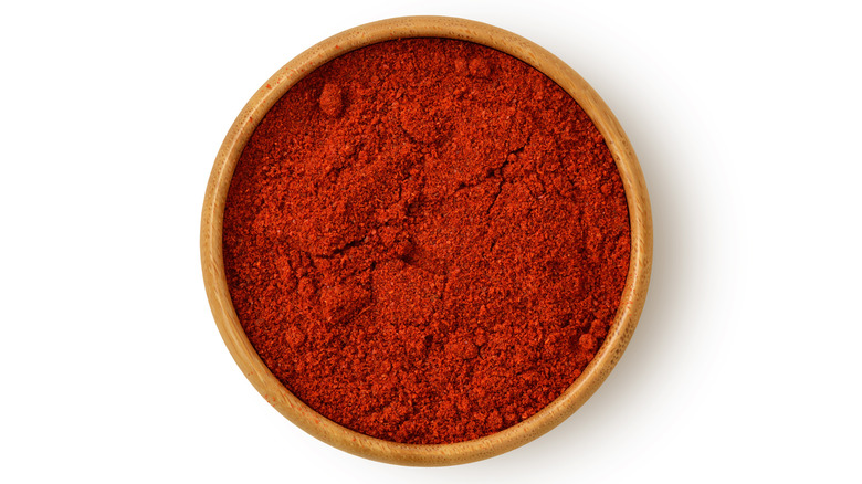 Smoked paprika in a brown bowl