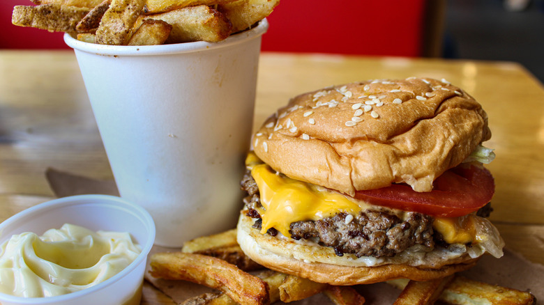 Five Guys burger and fries