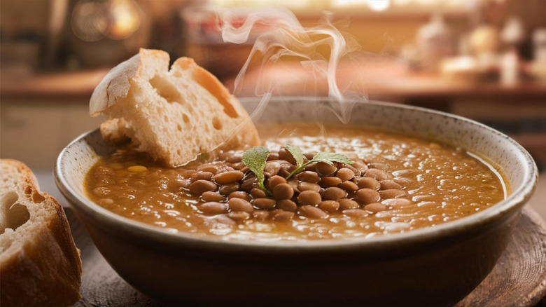 Bowl of lentil soup