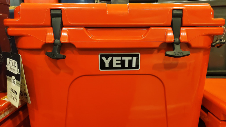 Orange Yeti Cooler