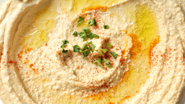 Close-up of hummus