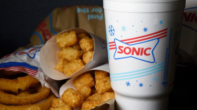 sonic drive with tator tots and onion rings