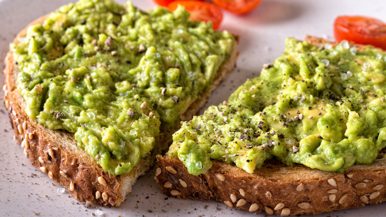 Avocado toast with black pepper