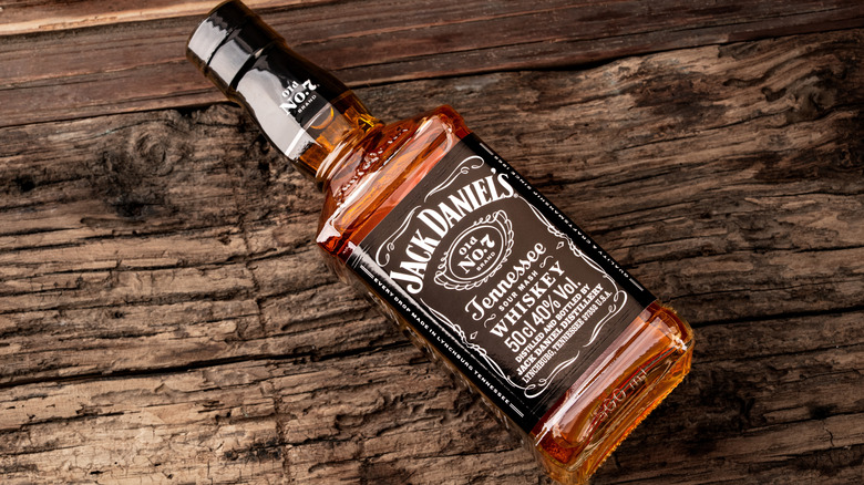 Bottle of Jack Daniel's Whiskey on a table