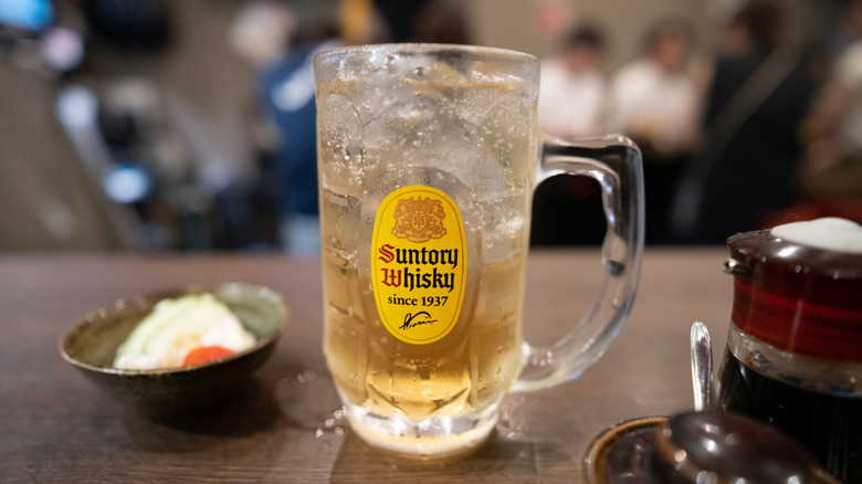 Japanese whisky served as a highball cocktail