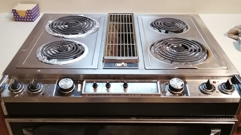 A vintage JennAir cooktop
