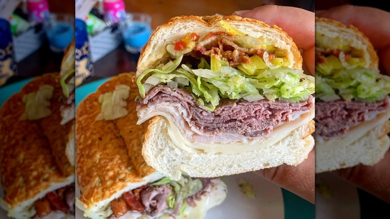 Jersey Mike's sub with rosemary parmesan bread