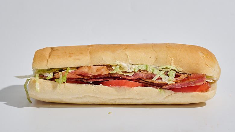 Jimmy John's full sandwich on a table