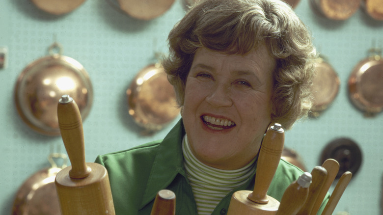 Julia Child wall of pans
