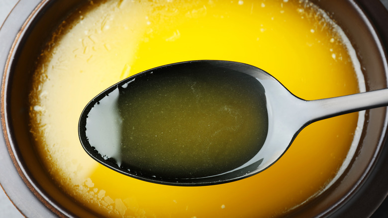Spoonful of clarified butter