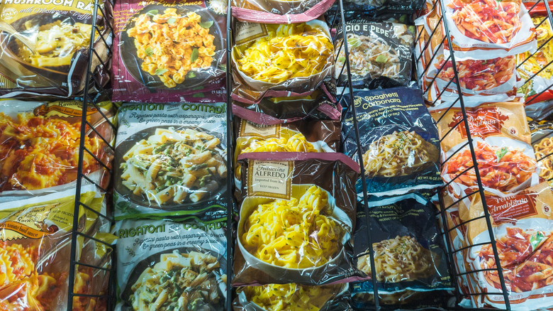 Trader Joe's Italian food in the freezer aisle section.