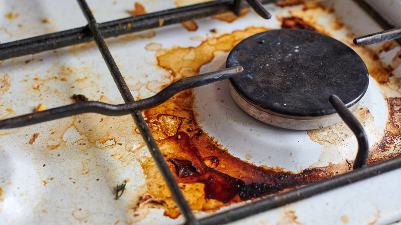 dirty stovetop