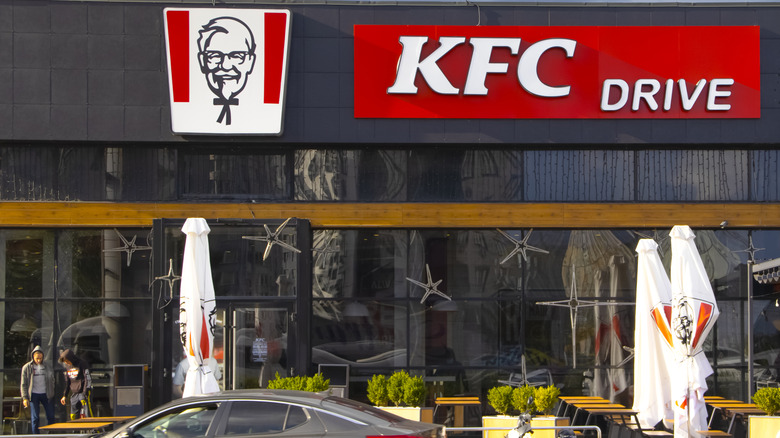 Exterior of a KFC drive-thru