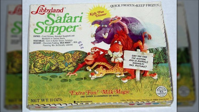A Libbyland Safari Supper TV dinner box