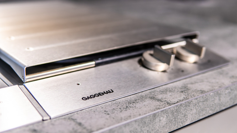 A Gaggenau cooktop.