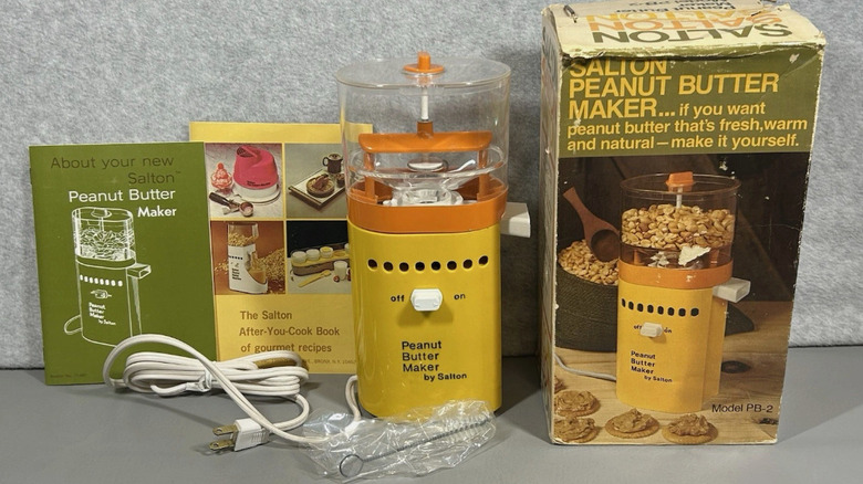 A vintage peanut butter maker.
