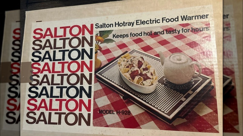 A Salton Hotray Electric Food Warmer box.