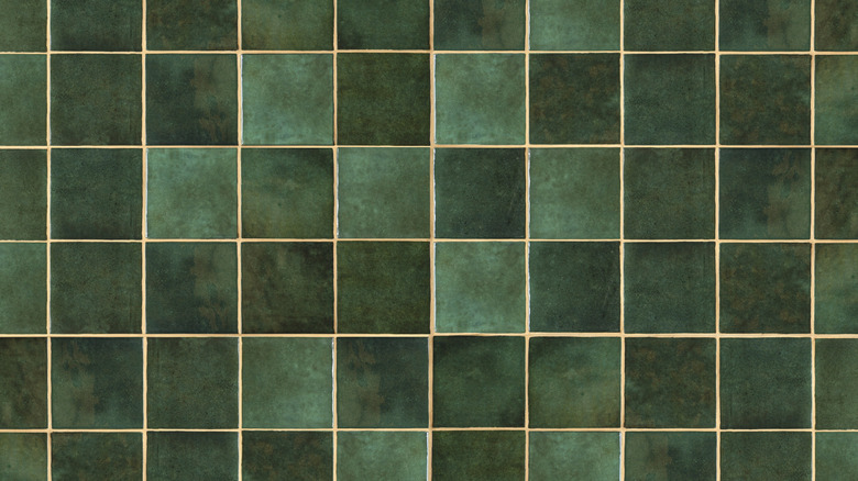 green ceramic tiles