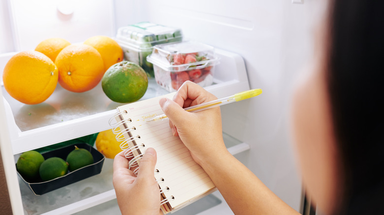 Produce in the fridge