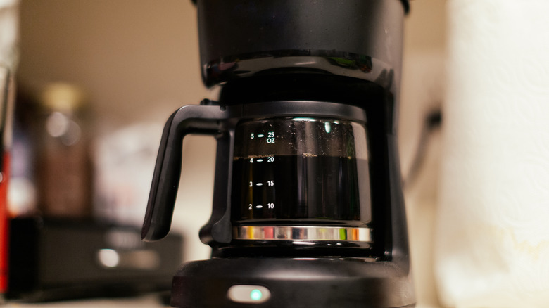 Coffee pot close up.